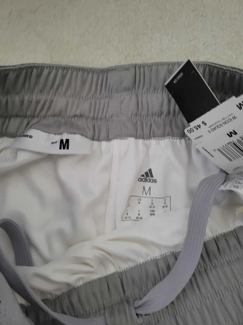 Adidas Women's Icon Squad White Athletic Shorts, New With Tags